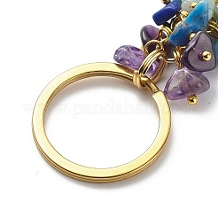 Chakra natürlicher Edelstein-Chip-Perlen-Schlüsselanhänger&nbsp;KEYC-JKC00415-01