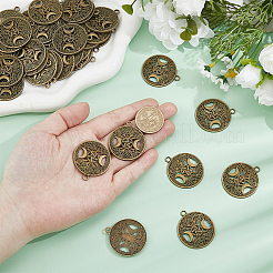 40 шт. подвески из полого сплава в тибетском стиле TIBEP-FH0001-29AB