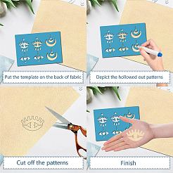 Акриловая серьга ручной работы шаблон DIY-WH0359-016