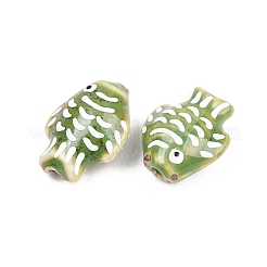 Abalorios de porcelana hechas a mano&nbsp;PORC-K010-08-M