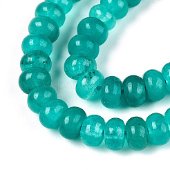 Окрашенные природные белый нефрит бисер пряди G-T139-59A-09