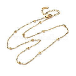 304 нержавеющая сталь спутниковые цепи ожерелья для женщин NJEW-M107-05A-G