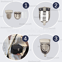 12 шт. 3 цвета железные застежки для сумок&nbsp;PURS-BBC0001-03