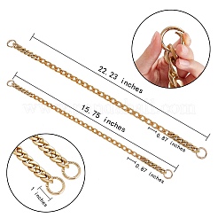 4шт 2 стиля алюминиевый ремешок с цепочкой&nbsp;AJEW-SZ0001-69