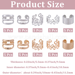 10 Beutel 2 Farben Eisen Dreadlocks Flechtzubehör&nbsp;FIND-CY0001-54