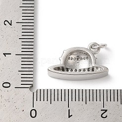 Подвески из латуни с покрытием из прозрачного кубического циркония KK-Z056-20P