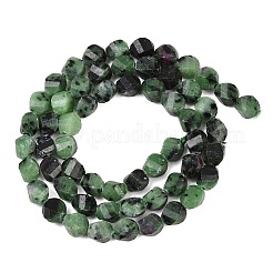 Натуральный рубин в цоизита бусин пряди&nbsp;G-P611-C22-01