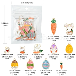 22шт 11 стиля подвески из сплава с эмалью ENAM-FS0001-43