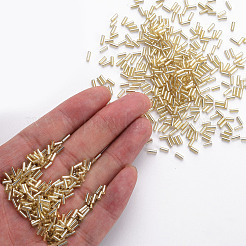 Никелированный стеклянные бусины стеклярус&nbsp;SEED-S046-01A-22