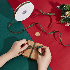 1 рулон красной и зеленой клетчатой рождественской поликоттоновой ленты&nbsp;OCOR-PH0007-29B