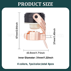 4 шт. 4-х цветные стальные пробки для винных бутылок FIND-BC0004-71