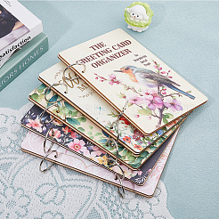 Carpeta de hojas sueltas de madera con 2 anilla&nbsp;DIY-WH0547-065