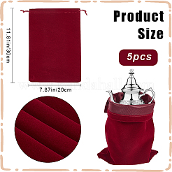 Бархатные мешочки для украшений на шнурке ABAG-WH20013-01C