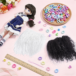 2 pieza de pelo de muñeca de lana de 2 colores&nbsp;DIY-NB0016-16