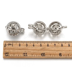 Полые медные Locket подвески KK-D414-09-NR