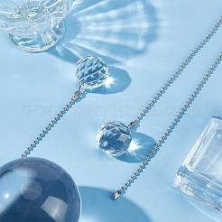 Стеклянные каплевидные удлинители потолочных вентиляторов HJEW-WH0048-05