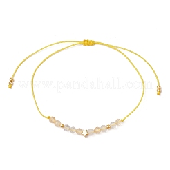 Натуральные круглые смешанные драгоценные камни бусины плетеные браслеты из бисера для женщин BJEW-JB11655