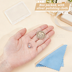 1 mousqueton de verrouillage en argent sterling avec 925 pièces&nbsp;STER-BC0004-50P