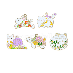 Colgantes de esmalte de aleación 25pcs 5 estilos&nbsp;ENAM-CJ0004-53