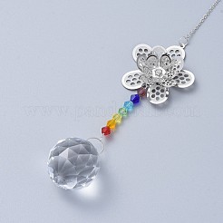 Lampadario con cristalli ciondolo a sospensione con prismi di chakra&nbsp;AJEW-I040-06P