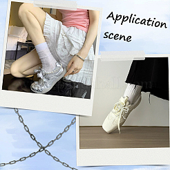 6 шт. 3 стиля цепочка для украшения обуви из сплава и пластика с жемчужинами&nbsp;AJEW-CP0006-50