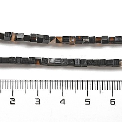 天然コーヒー瑪瑙ビーズ連売り  キューブ  2~2.5x2.5~3.5x2.5~3mm  穴：0.4mm  約157~165個/連  14.96~15.75''（38~40センチメートル）&nbsp;G-B064-A24