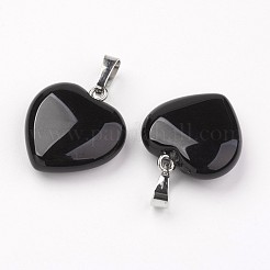 Natürliche schwarze Achat-Anhänger&nbsp;G-G956-B04-FF