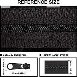 Нейлоновая закрытая молния и бегунки из цинкового сплава DIY-BC0011-64