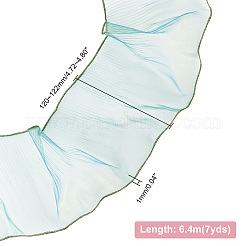 Plissiertes Spitzenbesatzband aus Polyester in Meerjungfrau-Farbe&nbsp;DIY-WH0401-58A