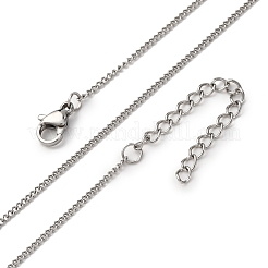 Ожерелья из цепочек панцирного плетения из нержавеющей стали 304 толщиной 1.5 мм&nbsp;NJEW-T016-28P