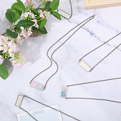 10 шт. 2 стиля 304 нержавеющая сталь цепочка роло ожерелья изготовление&nbsp;NJEW-CA00001