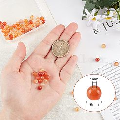 1 нить бусин из натурального красного агата&nbsp;G-OC0001-92A