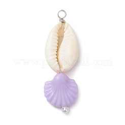 Подвески в форме натуральной ракушки каури и пластиковой ракушки PALLOY-JF03808