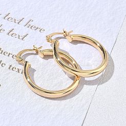 Boucles d'oreilles en laiton de cercle pour les femmes&nbsp;KK-CBA4112-03G