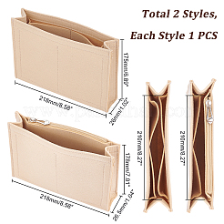 2 шт. 2-х стильный вставной органайзер для кошелька из шерстяного фетра FIND-WR0004-90