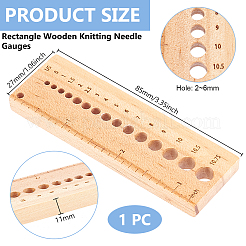 1 Stück rechteckige Stricknadellehre aus Holz&nbsp;TOOL-BC0002-94A