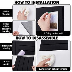 12 Stück selbstklebende Schalldämmplatte aus Polyester&nbsp;DIY-JOY0001-11A