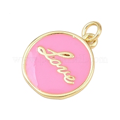 Латунь эмаль подвески&nbsp;KK-L251-02G-F05