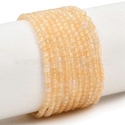 Chapelets de perles en jade topaze naturelle&nbsp;G-L662-A01-2mm