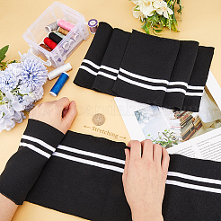Elastischer Polyester-Rippstoff für Manschetten&nbsp;DIY-WH0028-96A