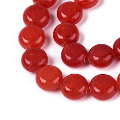 Окрашенные природные белый нефрит бисер пряди&nbsp;G-T143-16M