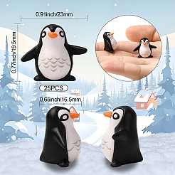 25шт. пластиковые украшения для показа пингвинов&nbsp;DJEW-SP0001-19
