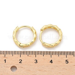 Фактурные серьги-кольца из латуни EJEW-Z102-40G