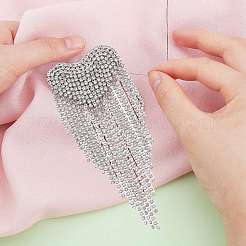 2 chaîne d'épaule en alliage de zinc avec strass bicolore&nbsp;DIY-NB0006-56