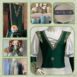 5 ярд полиэстеровой ленты для вышивки OCOR-PH0006-15