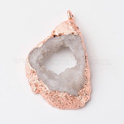 Natur Geode Achat Scheibe druzy Anhänger&nbsp;G-L461-04