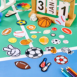 27 шт. 27 стиля спортивной тематики компьютерная вышивка тканевые нашивки&nbsp;PATC-TA0001-11