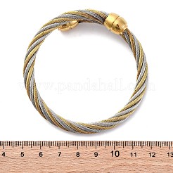 Браслеты-торсионы из нержавеющей стали 304 для женщин&nbsp;BJEW-P310-25GP02