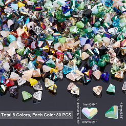 640 pz 8 colori perline di vetro placcato&nbsp;EGLA-PH0001-16