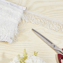 Кружевная лента из полиэстера с кисточками&nbsp;DIY-WH0308-535A